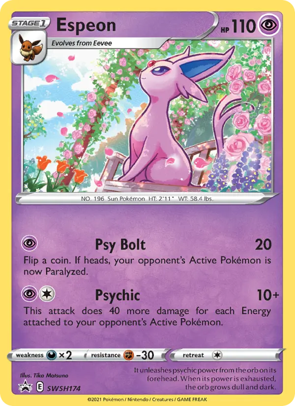 Espeon None Pokemon card #SWSH174 from SWSH Black Star Promos