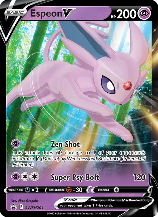 Espeon V None Pokemon card #SWSH201 from SWSH Black Star Promos