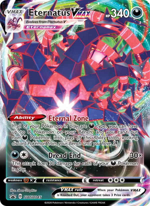 Eternatus VMAX None Pokemon card #SWSH045 from SWSH Black Star Promos