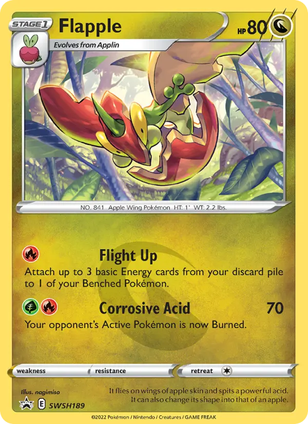 Flapple None Pokemon card #SWSH189 from SWSH Black Star Promos