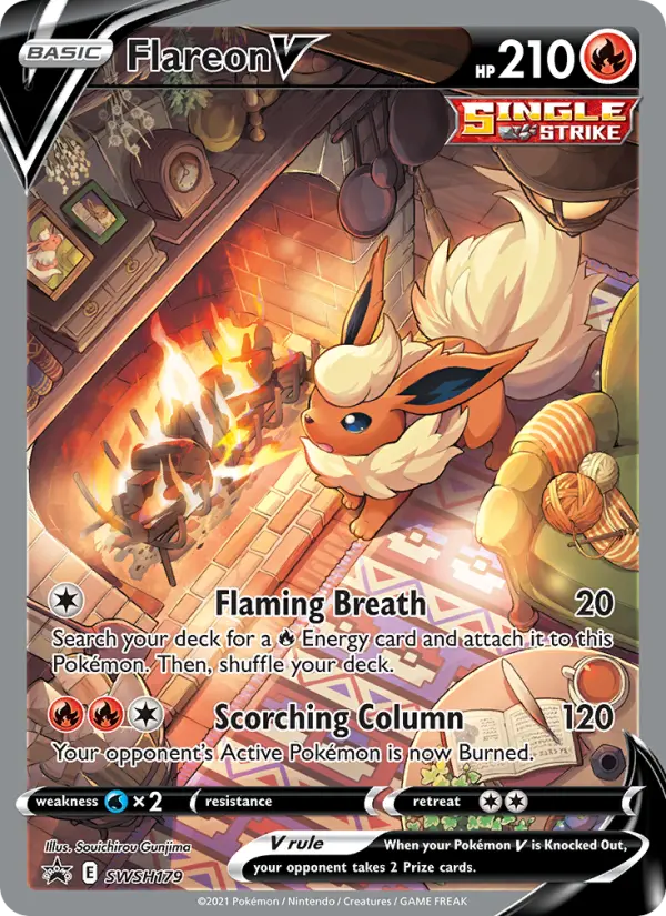 Flareon V None Pokemon card #SWSH179 from SWSH Black Star Promos
