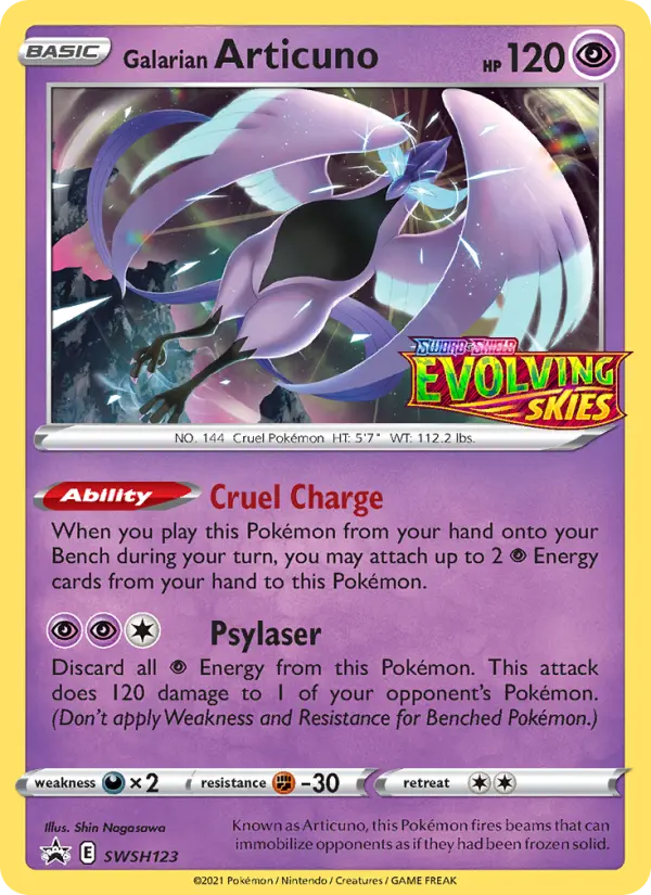 Galarian Articuno None Pokemon card #SWSH123 from SWSH Black Star Promos