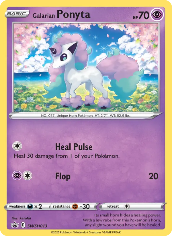 Galarian Ponyta None Pokemon card #SWSH013 from SWSH Black Star Promos