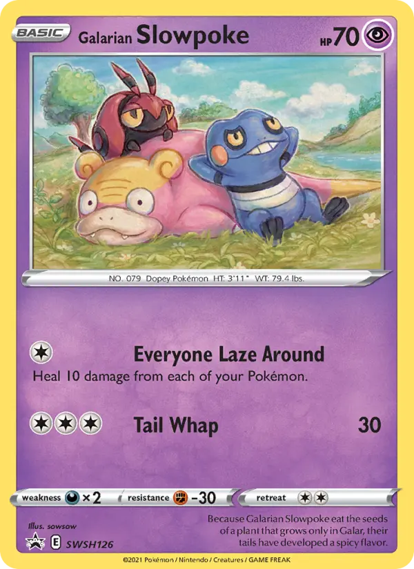 Galarian Slowpoke None Pokemon card #SWSH126 from SWSH Black Star Promos