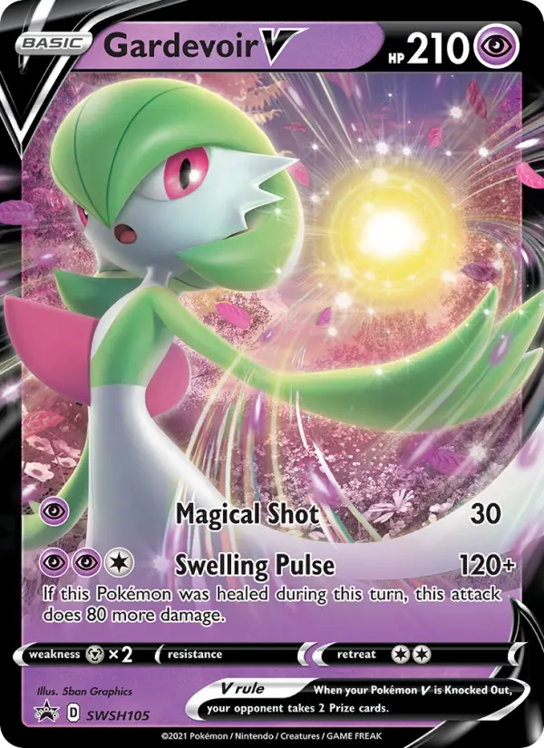 Gardevoir V None Pokemon card #SWSH105 from SWSH Black Star Promos