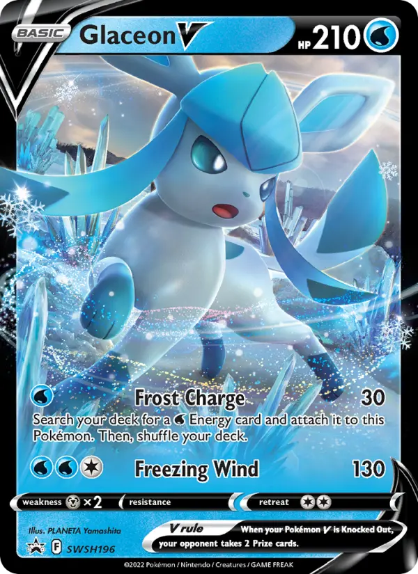 Glaceon V None Pokemon card #SWSH196 from SWSH Black Star Promos