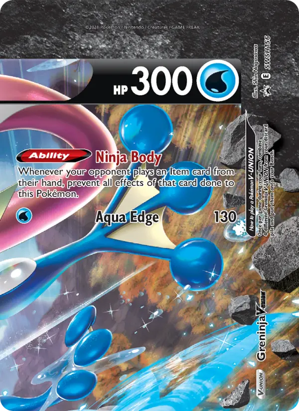 Greninja V-UNION None Pokemon card #SWSH156 from SWSH Black Star Promos