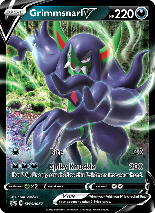 Grimmsnarl V None Pokemon card #SWSH057 from SWSH Black Star Promos