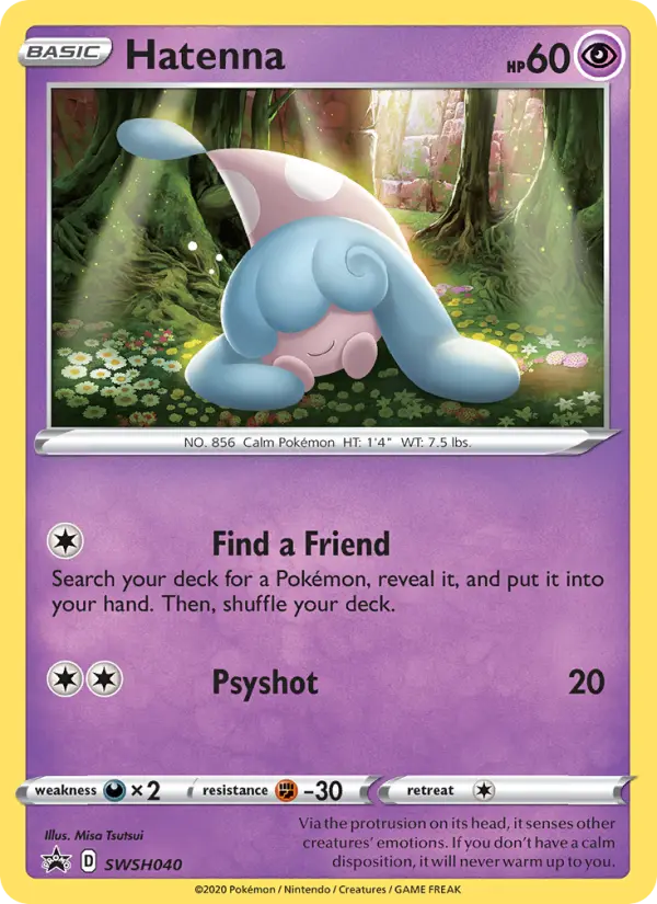 Hatenna None Pokemon card #SWSH040 from SWSH Black Star Promos