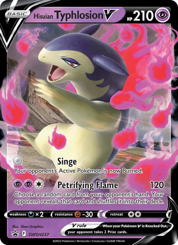 Hisuian Typhlosion V None Pokemon card #SWSH237 from SWSH Black Star Promos