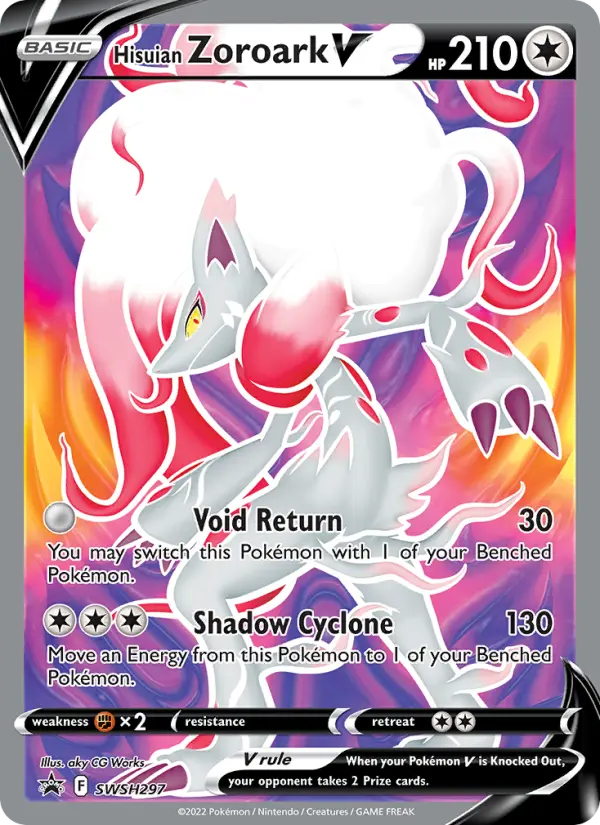 Hisuian Zoroark V None Pokemon card #SWSH297 from SWSH Black Star Promos