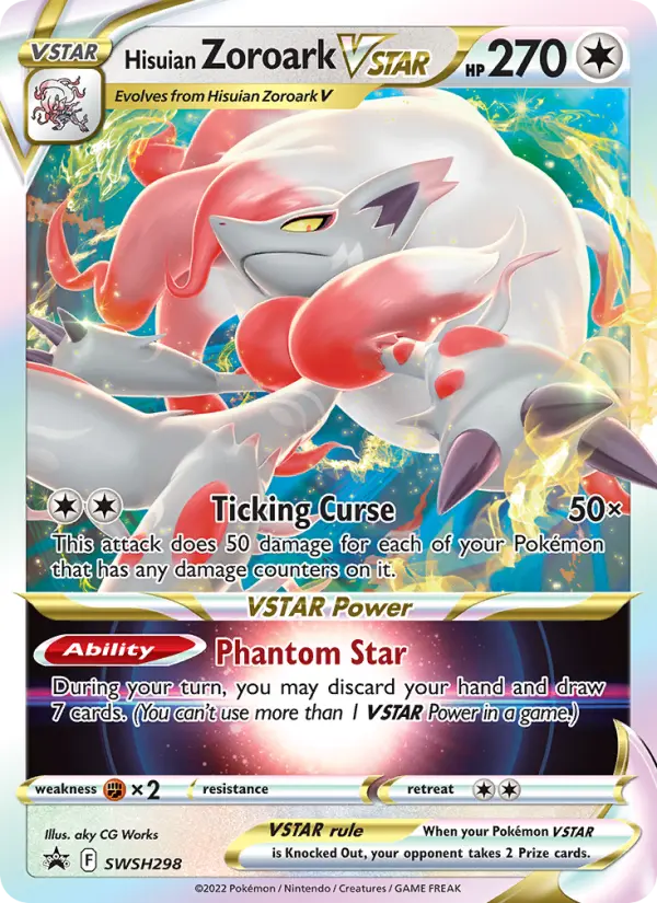 Hisuian Zoroark VSTAR None Pokemon card #SWSH298 from SWSH Black Star Promos