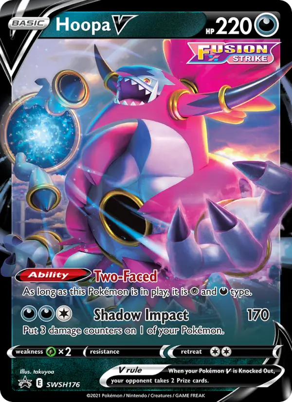 Hoopa V None Pokemon card #SWSH176 from SWSH Black Star Promos