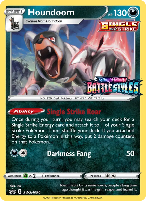 Houndoom None Pokemon card #SWSH090 from SWSH Black Star Promos