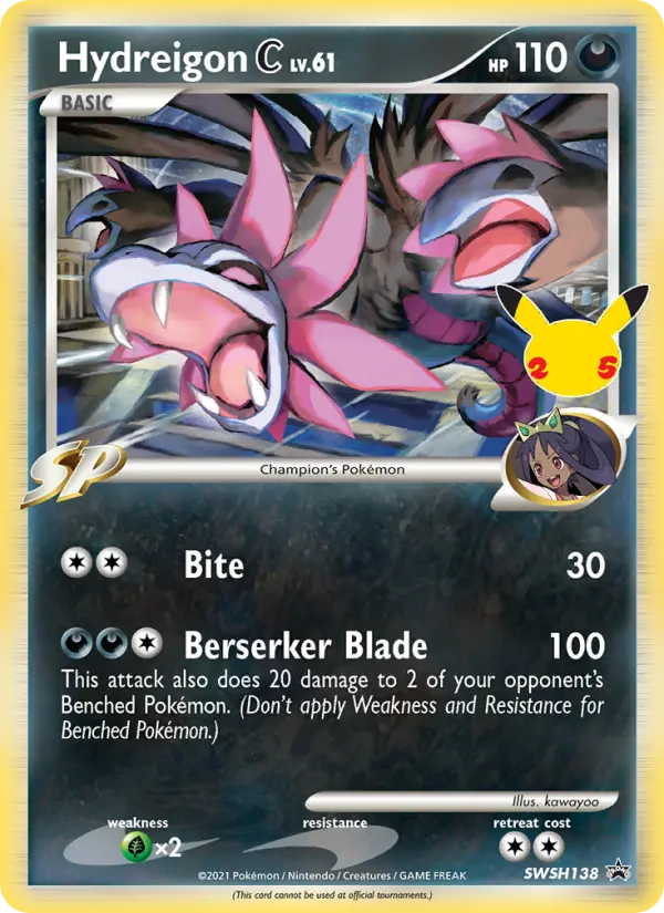 Hydreigon C None Pokemon card #SWSH138 from SWSH Black Star Promos