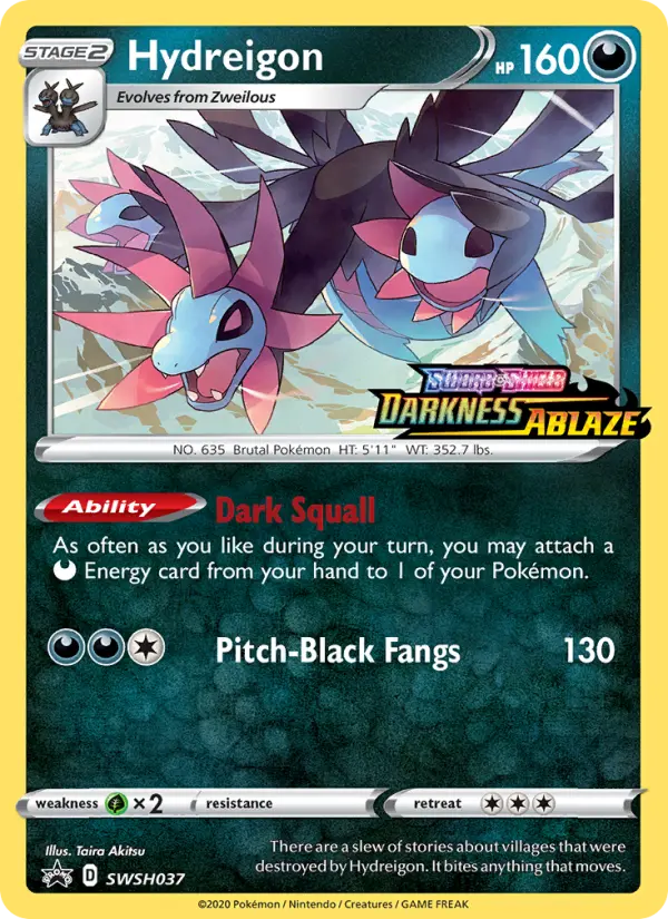 Hydreigon None Pokemon card #SWSH037 from SWSH Black Star Promos