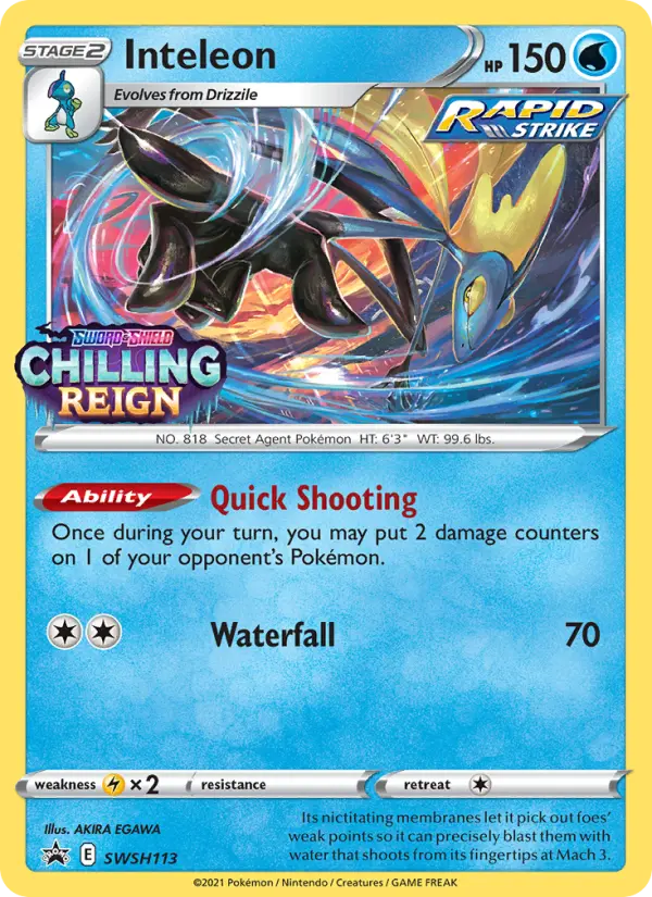 Inteleon None Pokemon card #SWSH113 from SWSH Black Star Promos