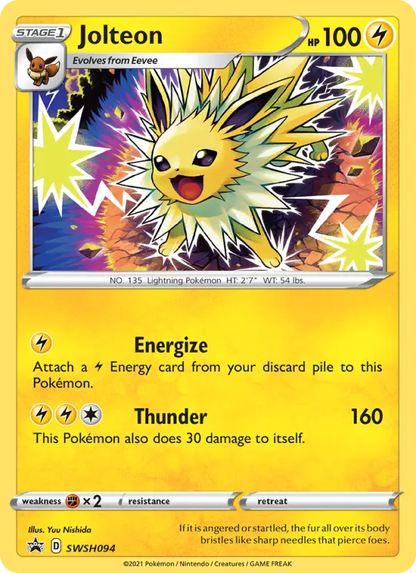 Jolteon None Pokemon card #SWSH094 from SWSH Black Star Promos