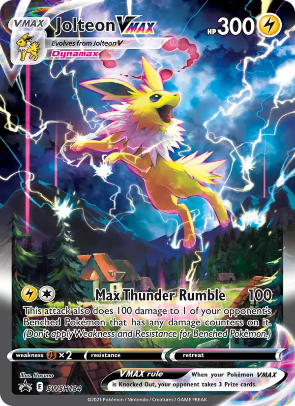 Jolteon VMAX None Pokemon card #SWSH184 from SWSH Black Star Promos