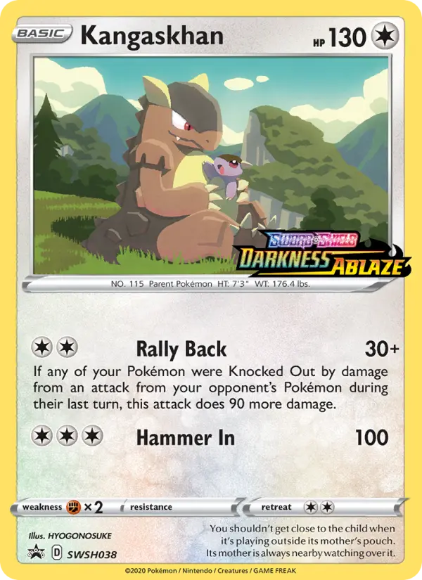 Kangaskhan None Pokemon card #SWSH038 from SWSH Black Star Promos