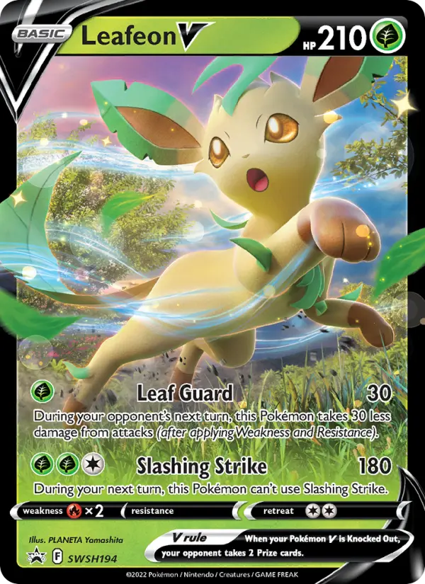 Leafeon V None Pokemon card #SWSH194 from SWSH Black Star Promos