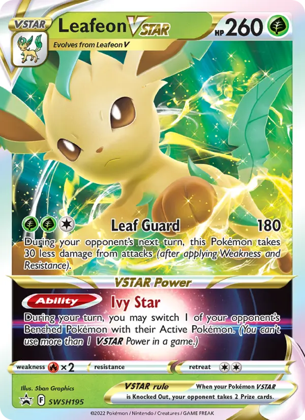 Leafeon VSTAR None Pokemon card #SWSH195 from SWSH Black Star Promos
