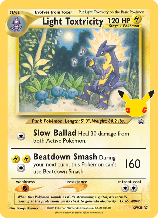 Light Toxtricity None Pokemon card #SWSH137 from SWSH Black Star Promos
