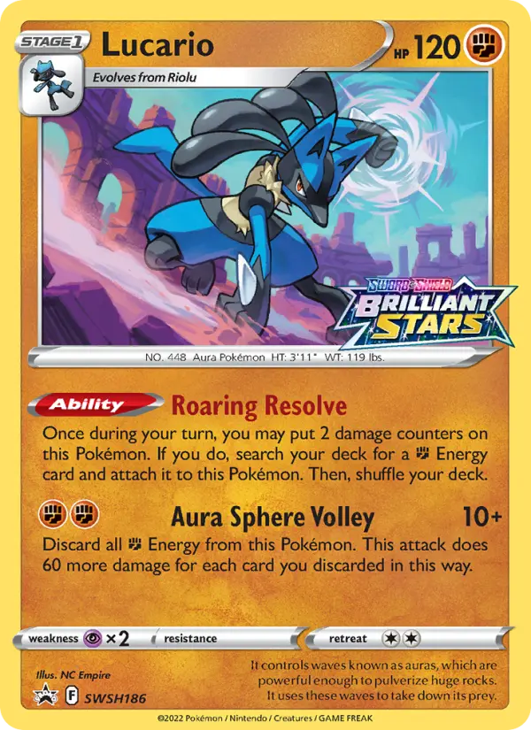 Lucario None Pokemon card #SWSH186 from SWSH Black Star Promos