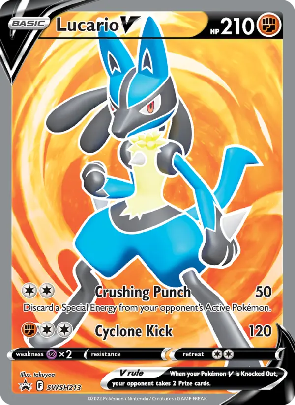 Lucario V None Pokemon card #SWSH213 from SWSH Black Star Promos
