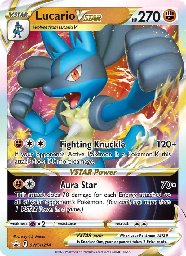 Lucario VSTAR None Pokemon card #SWSH214 from SWSH Black Star Promos