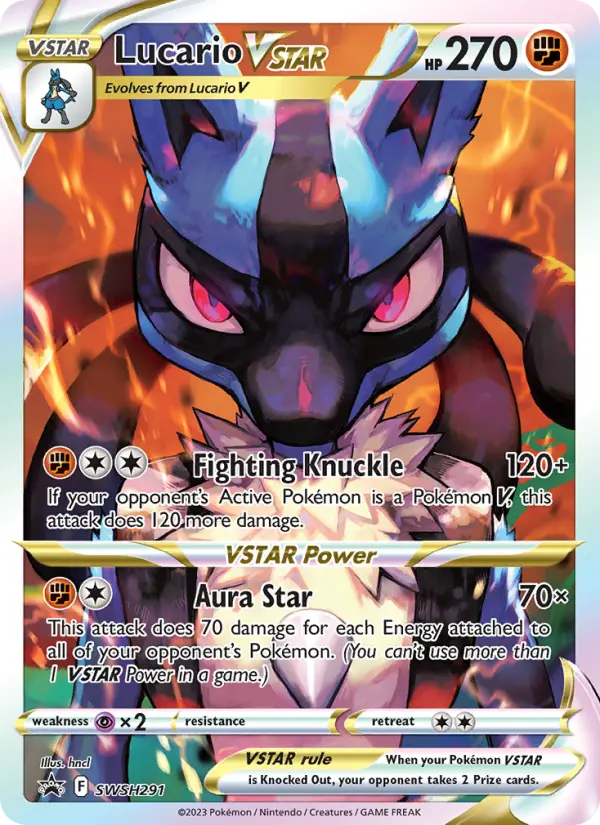 Lucario VSTAR None Pokemon card #SWSH291 from SWSH Black Star Promos