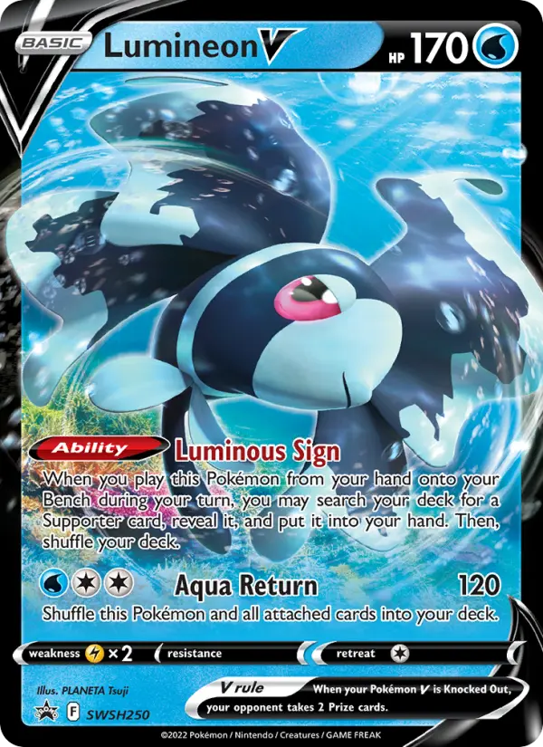 Lumineon V None Pokemon card #SWSH250 from SWSH Black Star Promos