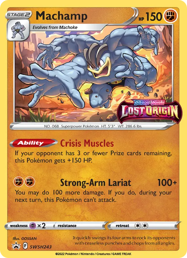 Machamp None Pokemon card #SWSH243 from SWSH Black Star Promos