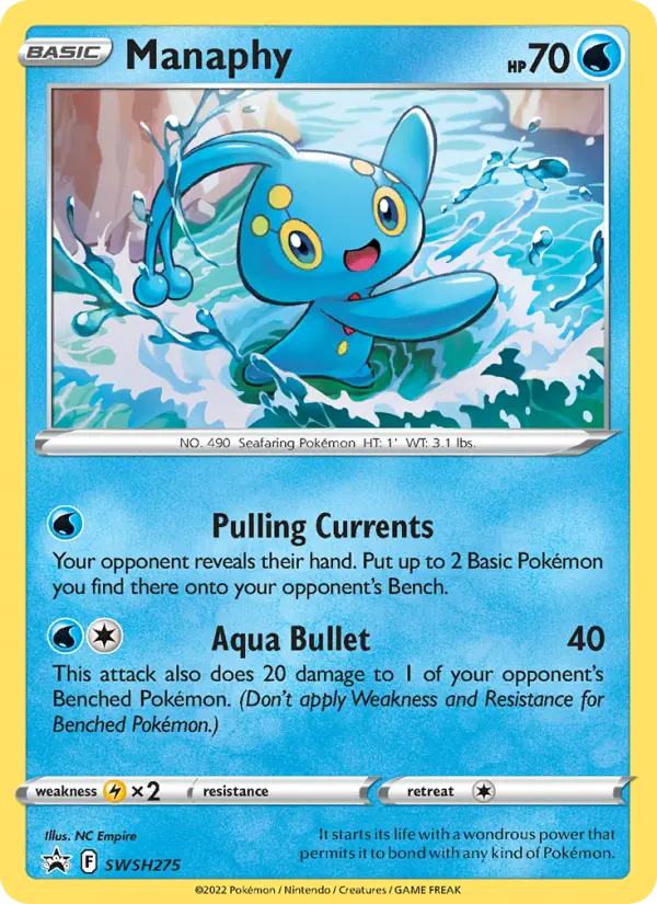 Manaphy None Pokemon card #SWSH275 from SWSH Black Star Promos