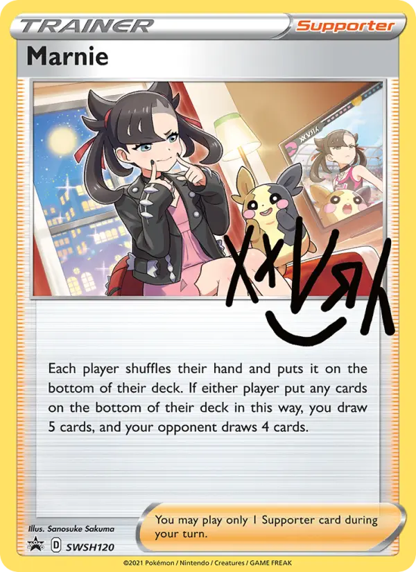 Marnie None Pokemon card #SWSH120 from SWSH Black Star Promos