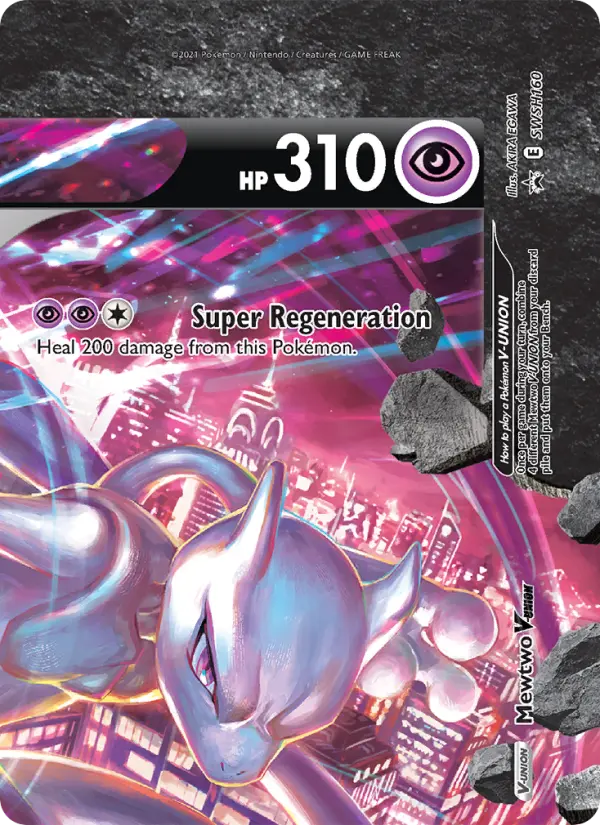 Mewtwo V-UNION None Pokemon card #SWSH160 from SWSH Black Star Promos