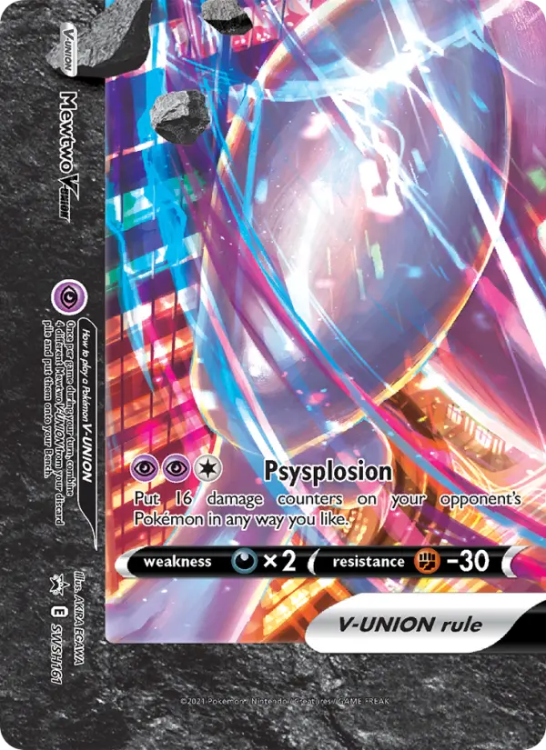 Mewtwo V-UNION None Pokemon card #SWSH161 from SWSH Black Star Promos