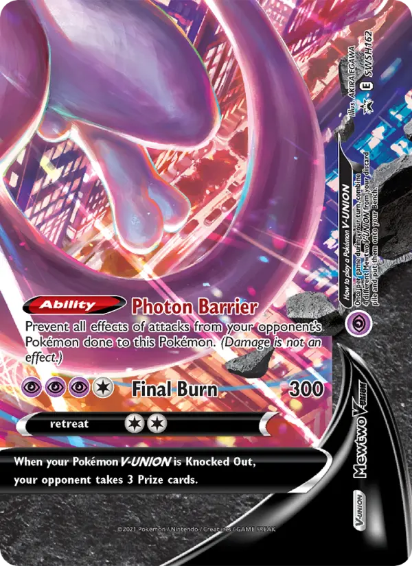 Mewtwo V-UNION None Pokemon card #SWSH162 from SWSH Black Star Promos