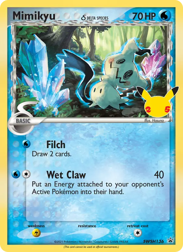 Mimikyu None Pokemon card #SWSH136 from SWSH Black Star Promos