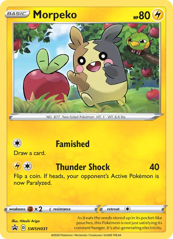 Morpeko None Pokemon card #SWSH031 from SWSH Black Star Promos