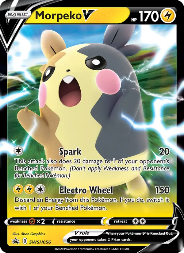 Morpeko V None Pokemon card #SWSH056 from SWSH Black Star Promos
