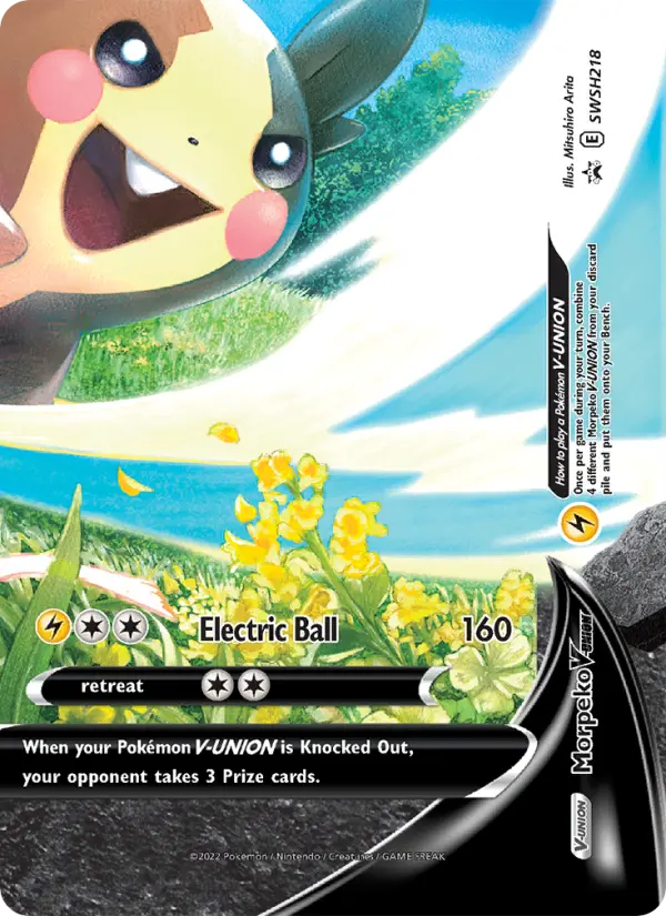Morpeko V-UNION None Pokemon card #SWSH218 from SWSH Black Star Promos
