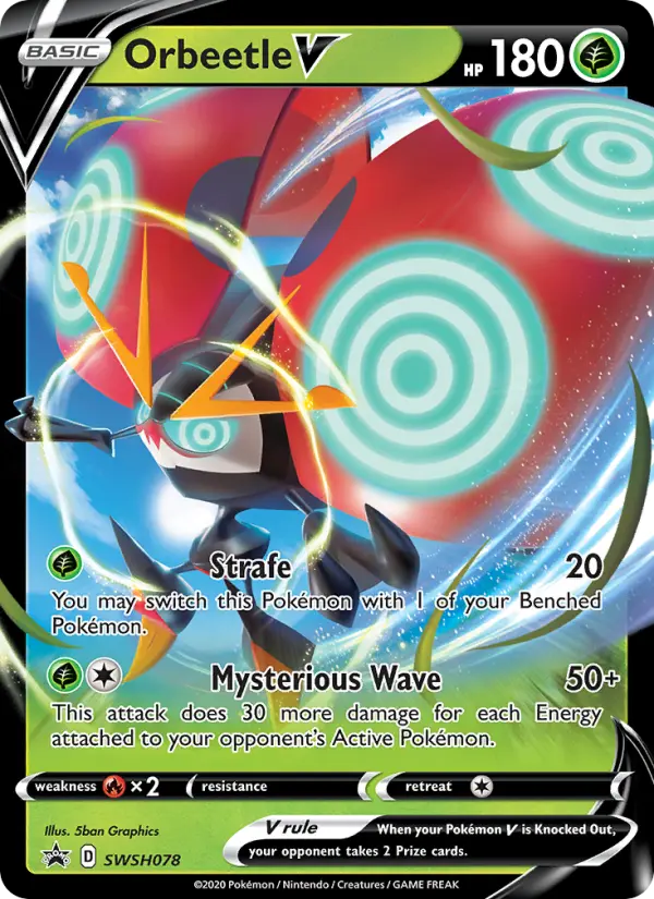 Orbeetle V None Pokemon card #SWSH078 from SWSH Black Star Promos