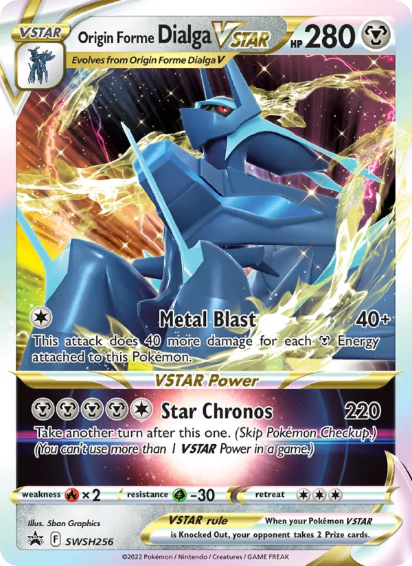Origin Forme Dialga VSTAR None Pokemon card #SWSH256 from SWSH Black Star Promos
