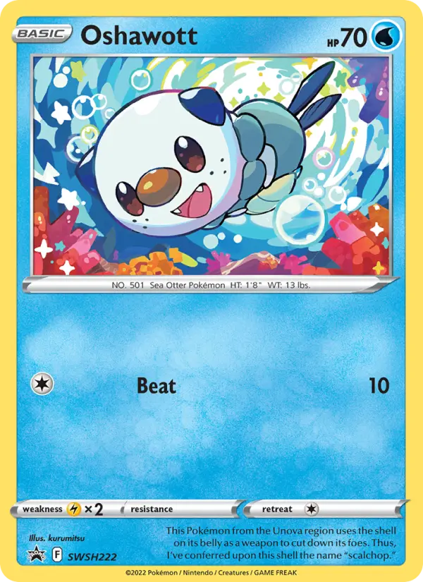 Oshawott None Pokemon card #SWSH222 from SWSH Black Star Promos