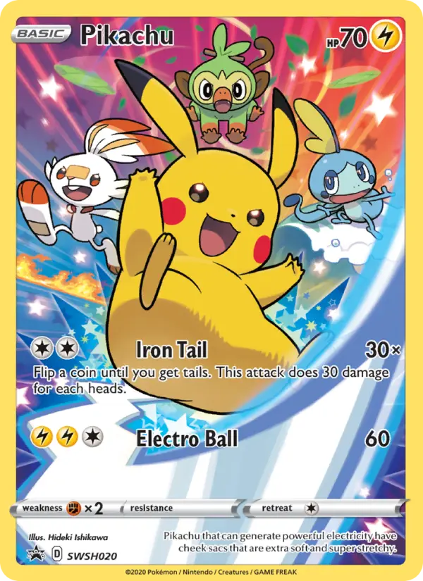 Pikachu None Pokemon card #SWSH020 from SWSH Black Star Promos