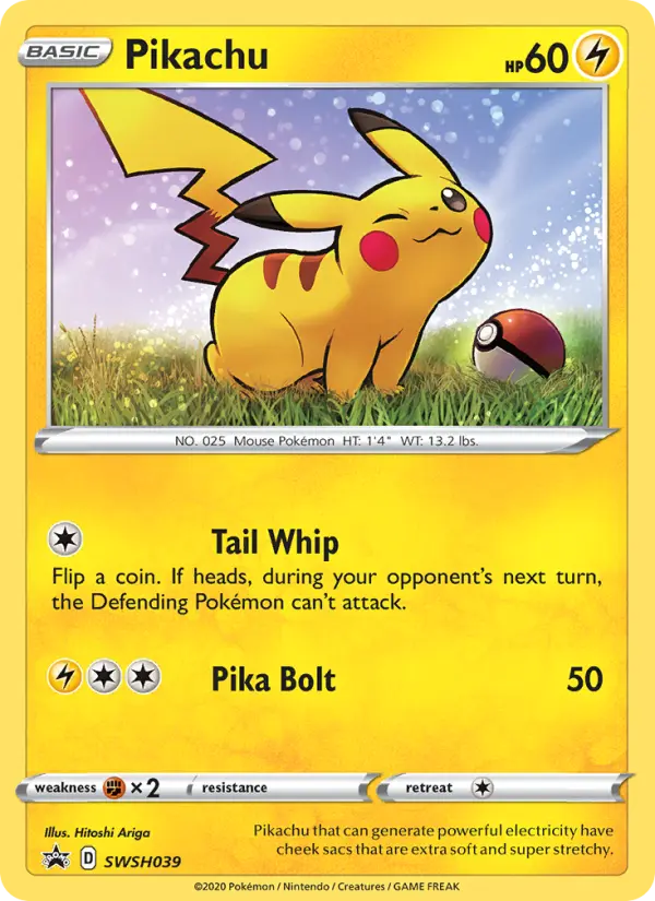 Pikachu None Pokemon card #SWSH039 from SWSH Black Star Promos