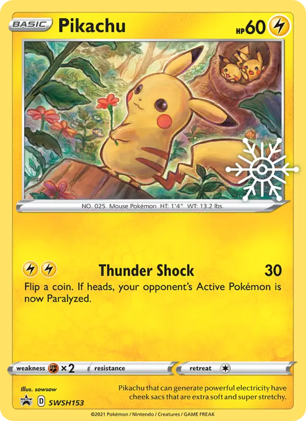 Pikachu None Pokemon card #SWSH153 from SWSH Black Star Promos