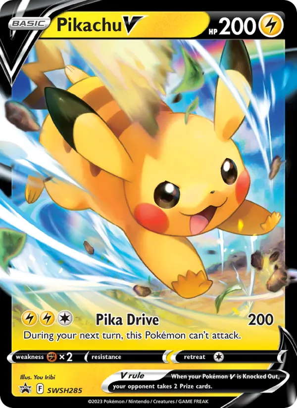 Pikachu V None Pokemon card #SWSH285 from SWSH Black Star Promos