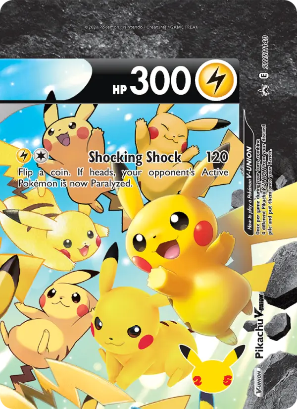Pikachu V-UNION None Pokemon card #SWSH140 from SWSH Black Star Promos
